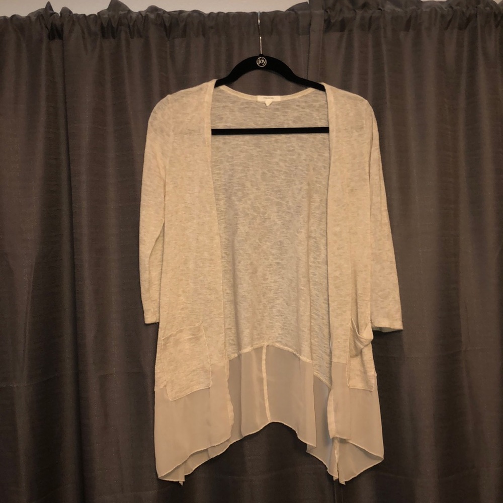 3/4 sleeve lightweight cardigan beige/cream/ivory